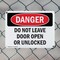 Signmission Do Not Leave Door Open Or Unlocked, 10 in W x Rectangle, Plastic OS-2PACK-DS-P-710-L-1152 - alternate 4